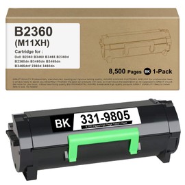 XENHTAAI Compatible M11XH Toner Cartridge 331-9805 Toner Cartridge Compatible for Dell B2360 B3460 B3465 B2360d B2360dn B3460dn B3465dn B3465dnf 2360d 3460dn Printers (8,500 Pages)