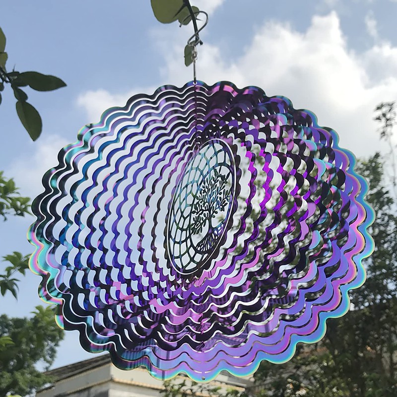 TFANUO Stainless Steel Wind Chime 3D Hanging Wind Spinner 25