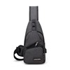PORRASSO Men's Chest Bag, Small Sling Backpack with USB Shoulder