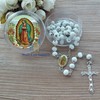12 PCS Our Lady of Guadalupe White Bead Scented Rosaries