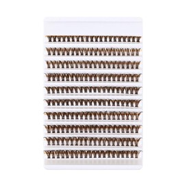 200pcs 40D Brown Cluster Eyelashes Volume Eyelash Extensions, Natural and Dramatic Makeup Tools