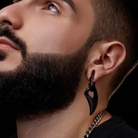 DewGem Tooth Dangle Ear Gauges Hangers for Ear Tunnels Stainless Steel Ear Weights Replace Tapers and Spirals Ear Stretching Kits Dangling Gauges Ear Plugs for Women Size 6G 4G 2G 0G 00G (Gold)