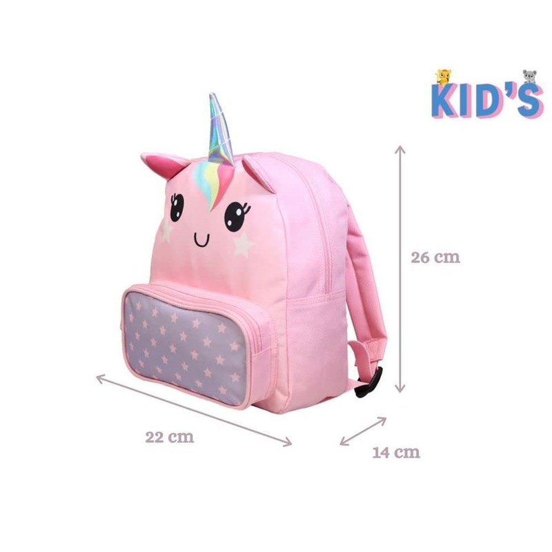Bagtrotter 3D Unicorn Backpack Kids Pink