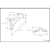 QCAA Heavy Duty Handrail Bracket, 3", Stair Railing Bracket for