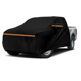 Waterproof Truck Cab Cover Replace for Ford F-Series,Chevy Silverado,Dodge Ram,GMC Sierra CrewCab 2 Door, Multilayers All Weather Car Cover with Zipper Door for Sun Snow Rain Protection