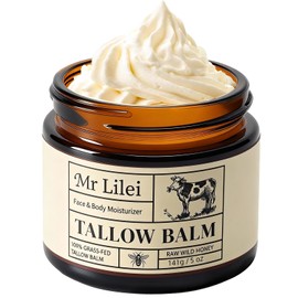 Beef Tallow for Skin, Beef Tallow & Honey Balm, Face & Body Moisturizer 5oz