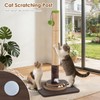 32''Cat Scratching Post, Natural Sisal Cat Scratcher with Toy &