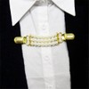 CAREOR 2 Pack Gold & Silver Sweater Clips, Beaded Cardigan