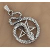 AFP Snake Pentagram Pendant 925 Sterling Silver AS-595, Sterling Silver,