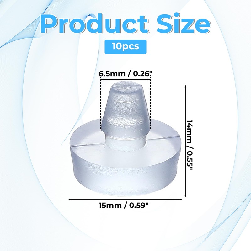 10 Pcs Glass Table Top Bumpers Clear Silicone, Patio Table