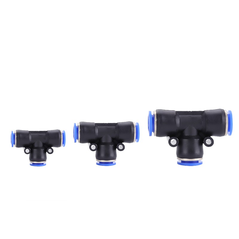 35Pcs OD 4/6/8/10/12/14/16mm Air Hose Pneumatic 3 Way Tee Union