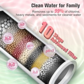 Ultra-Slim Bidet Attachment for Toilet with Filter, Removes Chlorine, Easy to Install, No Gaps No Leaks, pH balanced, Adjustable High Pressure, Non-Electric Dual Nozzles(Frontal/Rear)(Pink)