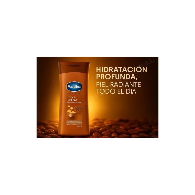 Crema Corporal Hidratante Vaseline Cocoa Radiant 100ml