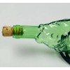 Vintage Decanter Fish Shaped Glass 13" Green Italian Wine Bottle