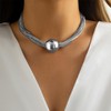 TREE NEST Collar de Plata en Capas para Las Mujeres,