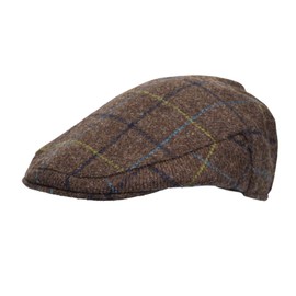 WALKER AND HAWKES - Abraham Moon Tweed Alfred Flat Cap - Oak Brown - 3X-Large (62cm)