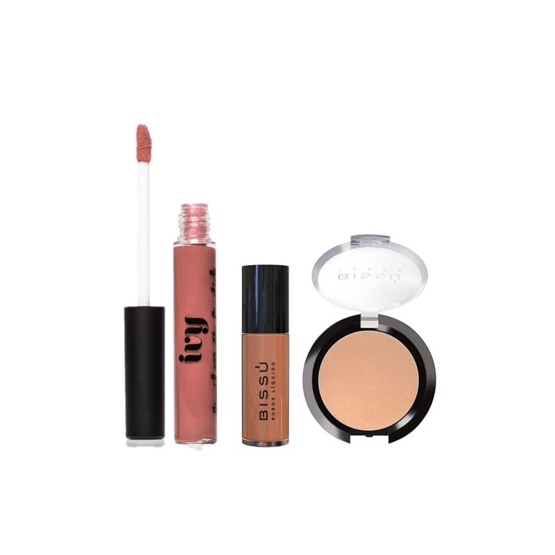 Kit Maquillaje Incluye Rubor Liquido, Rubor en Polvo Bissu y