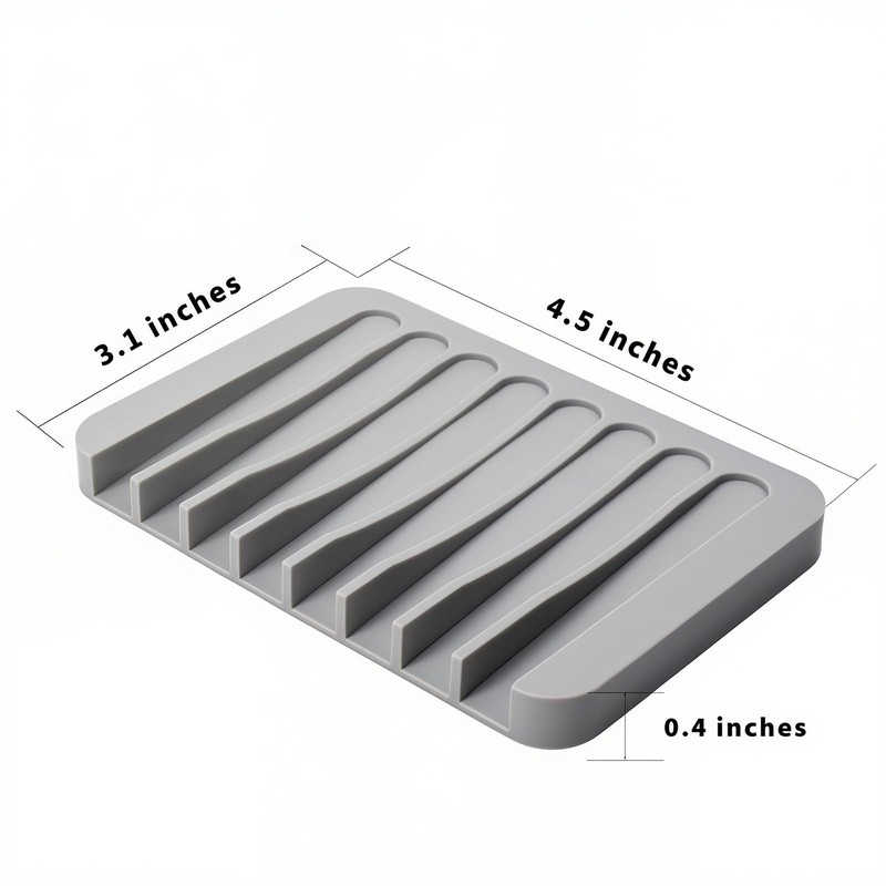 Eduftis 2Pcs Self Draining Soap Dishes, Soap Dish for Bathroom