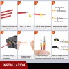 Nilight 120PCS 1 Pin Electrical Connector ?Plug Male Female Terminal