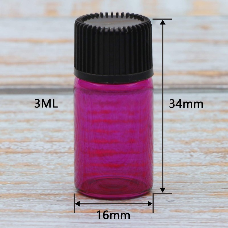 Kesell 20pcs Mini Essential Oil Bottles Empty Sample Bottle, 3ml