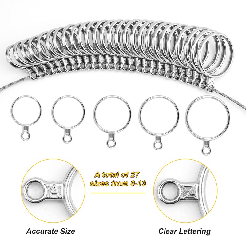 JAZORR Ring Sizer Measuring Tool Kit, Finger Measure Size, A-Z