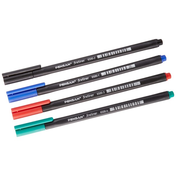 Pensan PE6500FLMSKY4S 6500 Fineliner Set of 4