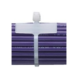 4" 18# Miniture Natural Marker Flag Cable Tie, Pack of 1000