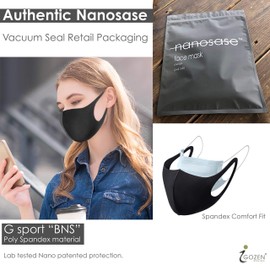 igozen 5 Pack Adult Nanosase G Sports Protective Covers, BNS Poly Spandex cool face mask cover. (Adult 5 Black)