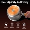 Amafox 1.5QT Saucepan with Lid, Uncoated Non-Toxic Stainless Steel Sauce