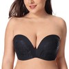 DELIMIRA Women's Strapless Bra Plunge Push Up for Big Busted