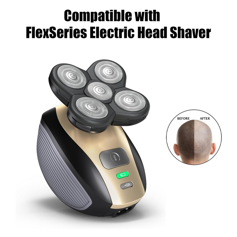 6 Head Shaver Replacement Razor Heads for Many Brands Bald