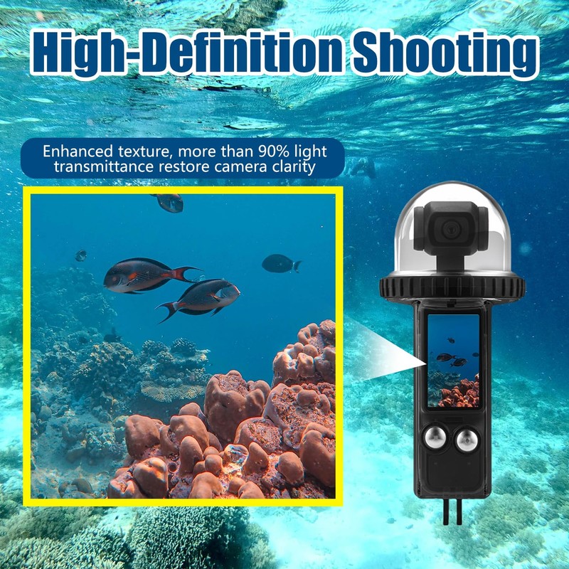 WEWOGA Osmo Pocket 3 40M/131FT Underwater Diving Case Protective Shell