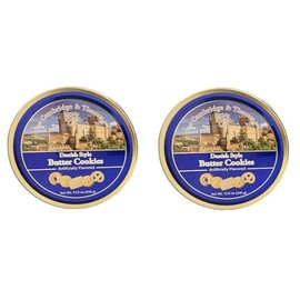Cambridge & Thames Cookies - Danish Style Butter Cookies In Metal Tin - Net Wt. 12 Oz - Pack of 2