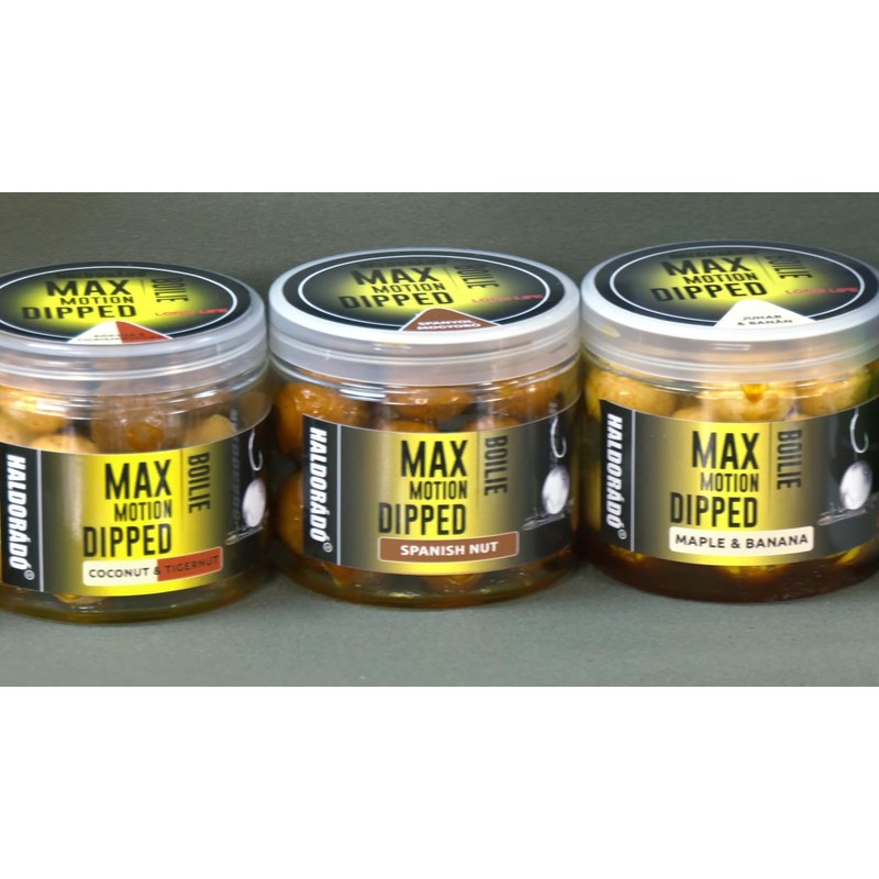 Haldorado Max Motion Dipped Boilie, Maple & Banana Flavor, 20mm,