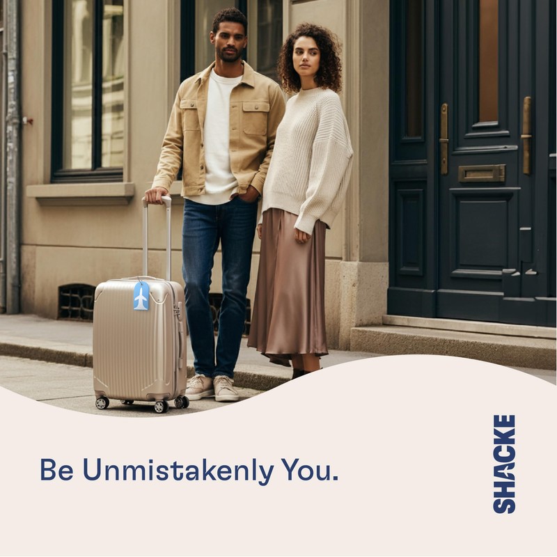 Shacke 2pcs Premium Rubber Luggage Tag – Bendable Travel Identification