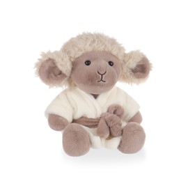Apricot Lamb Bathrobe Lamb Plushies Stuffed Animals for Kids, Soft Cute Plush Toys for Baby Girl and Boy, Fluffy Brown Sheep 8.5 Inches