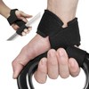 Weight Lifting Wrist Straps and Hooks Set - Black, Reinforced
