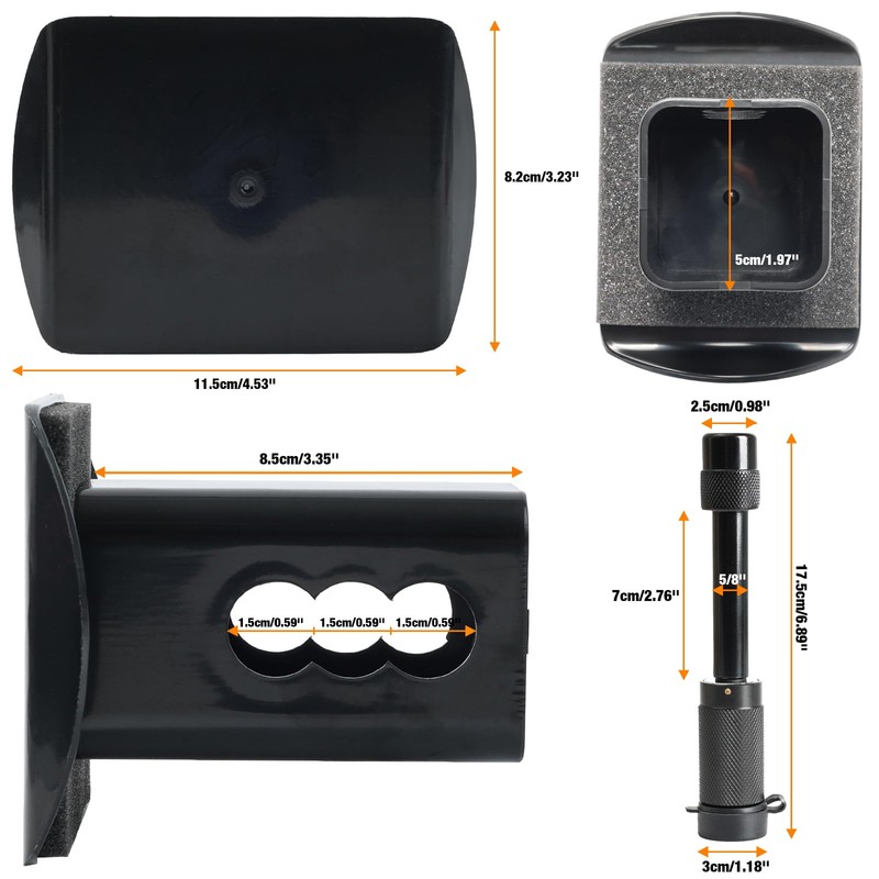 Plastic Trailer Hitch Cover, 2" Inch 50mm Tow Hitch Receivers