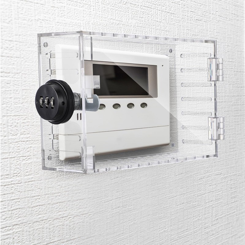 Tellegloww 4 Pcs Thermostat Lock Box with Combination Lock Large