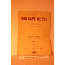 Vintage "God Gave Me You" Song (Medium G) With Violin Obbligato