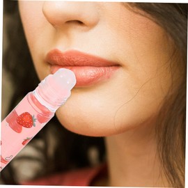 SAFIGLE 8Pcs Fruit Flavored Lip Balm Transparent Colorless Moisturizing Lip Gloss Premium Lip Smoother for Healthy Lips for Winter Hydration