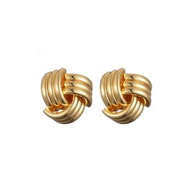 Chunky Gold Earrings for Women,Gold Knot Geometric Dangle Earrings Trendy (Knot)