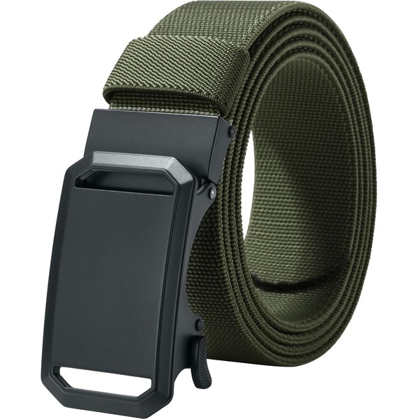 LionVII Ratchet Elastic Stretch Belts, 1 3/8" Belt for Men