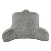 Arlee Shaggy Fur Bedrest Lounger, Charcoal