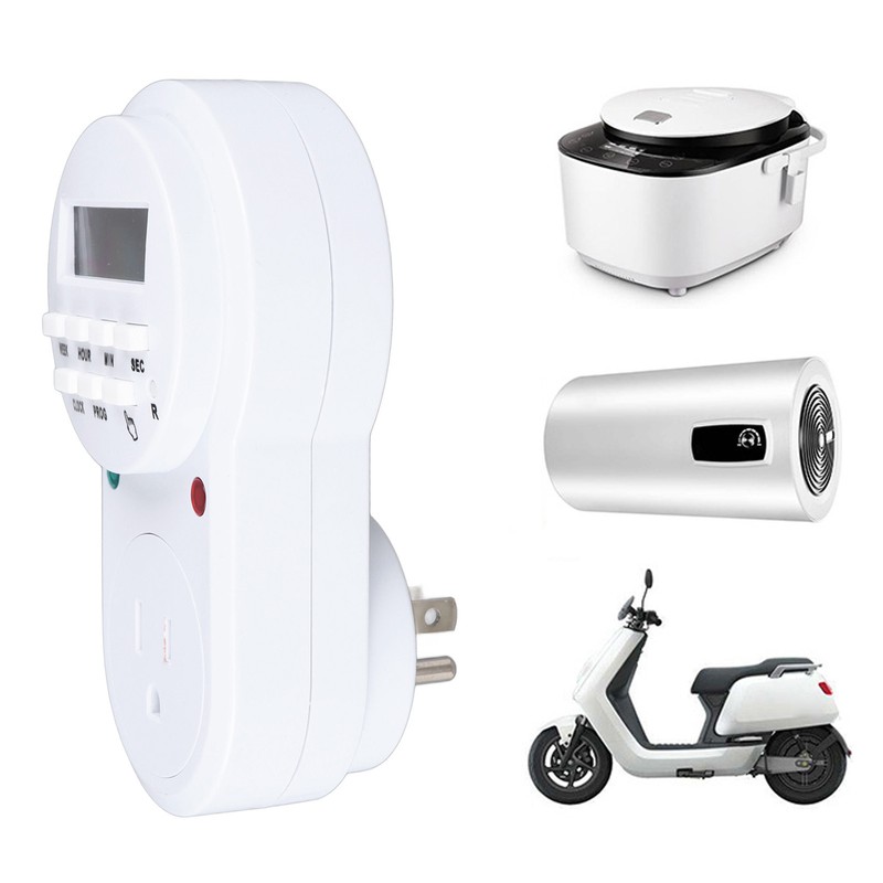 Timer Outlet 7 Day Programmable Digital Timer Plug in Light