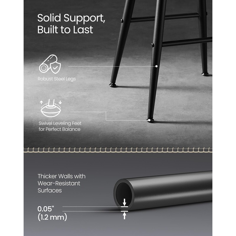 VASAGLE EKHO Collection - Bar Stools Set of 2, Counter