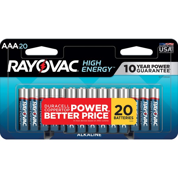 Rayovac AAA Batteries, Alkaline Triple A Batteries (20 Battery Count)