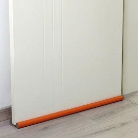 Loyajun Under Door Draft Stopper Gap Filler, Door Sweeps Door Seal Noise Blocker Soundproofing Weather Stripping Window Breeze Blocker (Orange, 30-38inch)