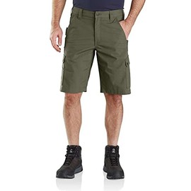Carhartt Men's Rugged Flex Relaxed Fit Ripstop Cargo Work Utility Shorts, Basil