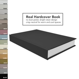 Covogoods CovoBook™ Real Hardcover with Blank Pages | Sketch Art Notebook Journal Guestbook Photo Prop Home Decor Office Staging Coffee Table Display (Size 9, Black)